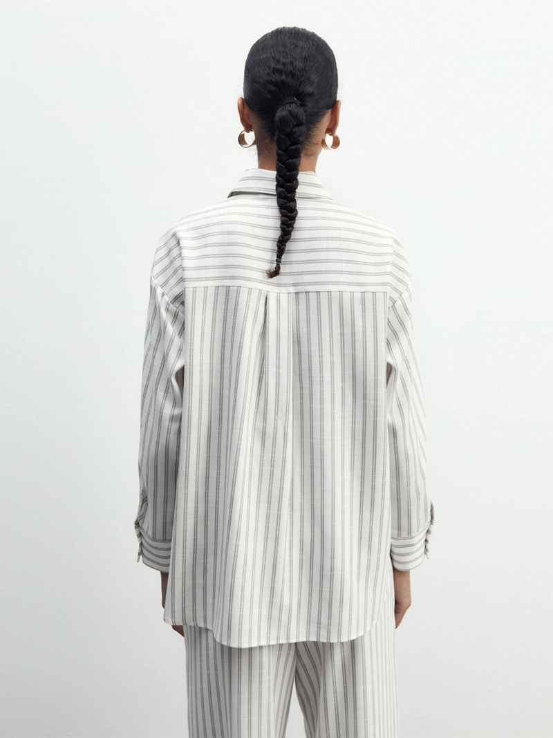 BLUSA MUJER SFERA MANGA LARGA RAYAS - 3
