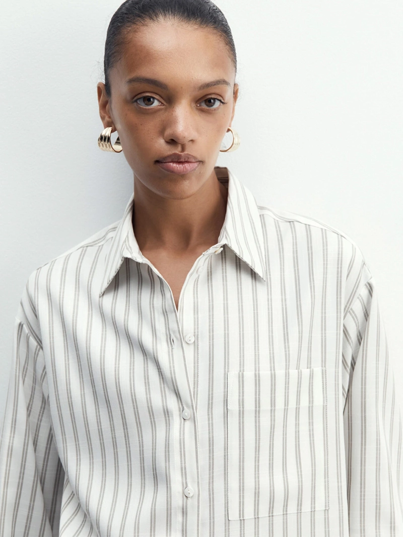 BLUSA MUJER SFERA MANGA LARGA RAYAS - 4