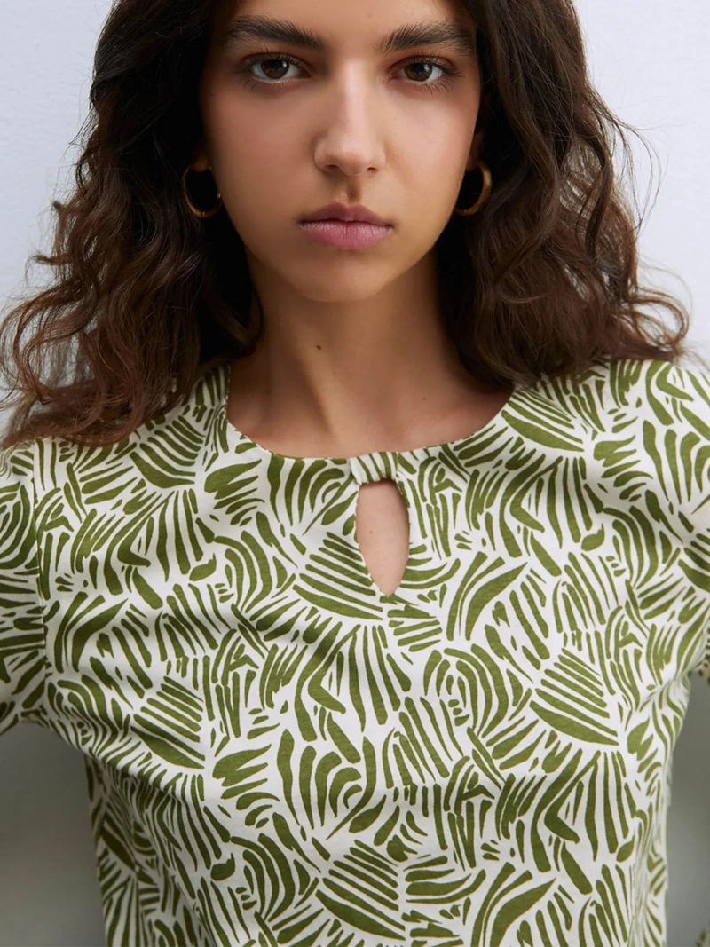 POLERA MUJER SFERA ALGODÓN MANGA LARGA PRINT - 5