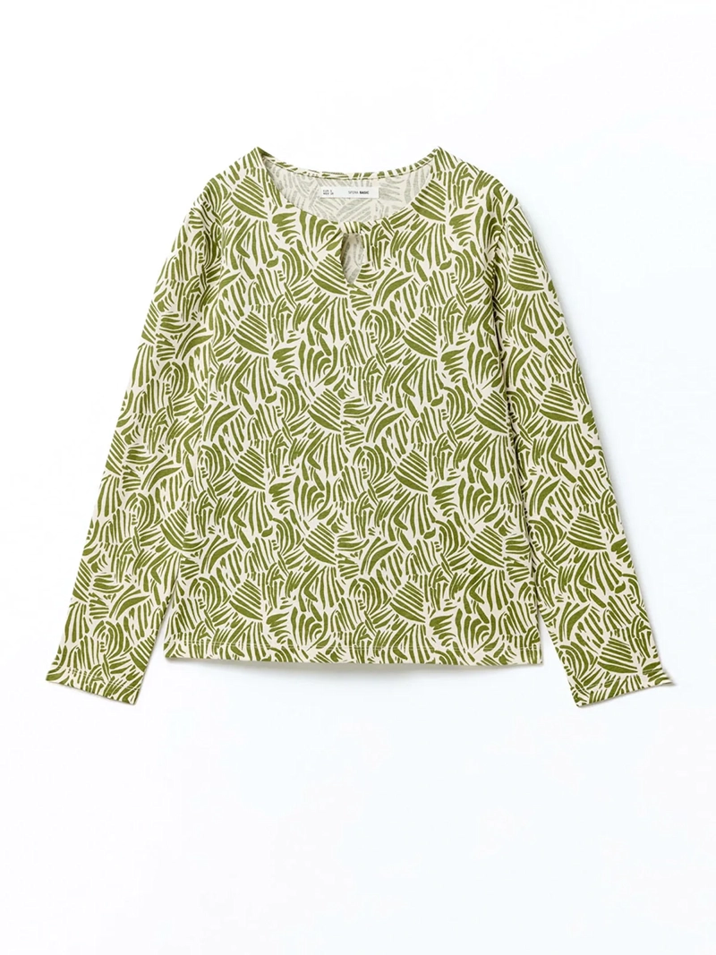 POLERA MUJER SFERA ALGODÓN MANGA LARGA PRINT - 6