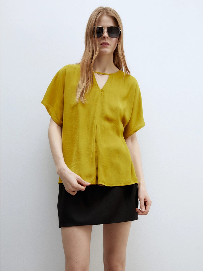 POLERA MUJER SFERA ALGODÓN SATIN FLUIDA - 1