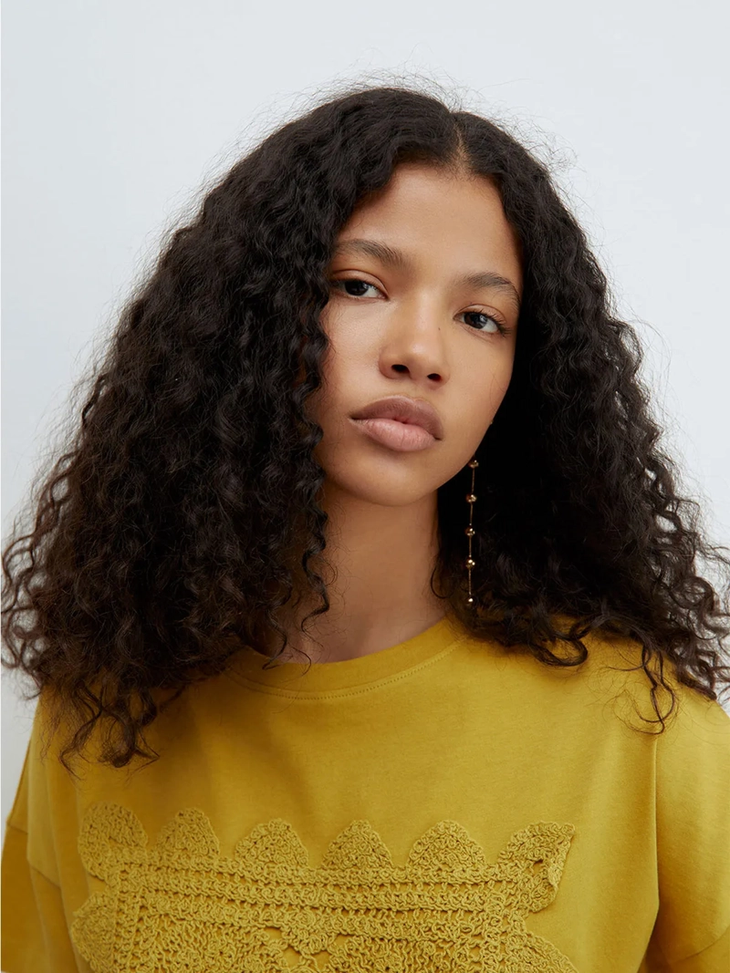 POLERA MUJER SFERA ALGODÓN CROCHET - 2