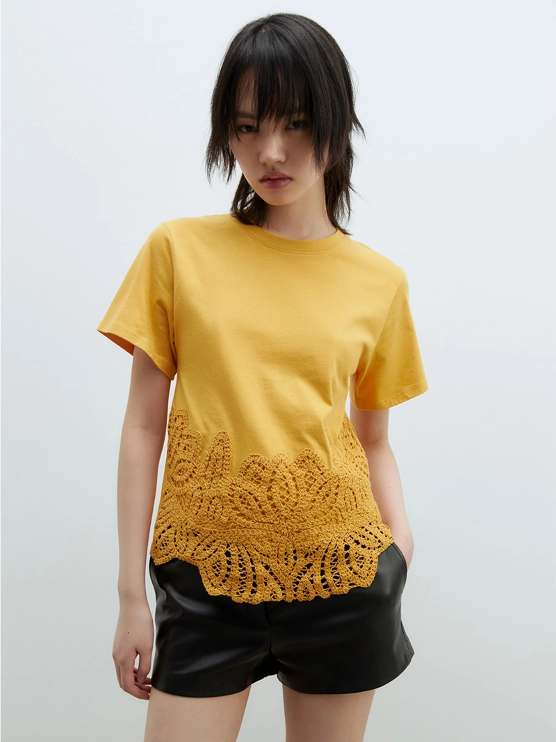 POLERA MUJER SFERA ALGODÓN CROCHET - 1