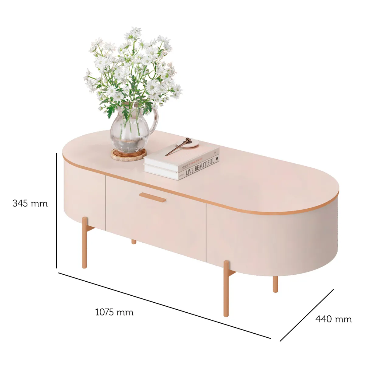 MESA DE CENTRO ALTAVISION CELENA 107.5 CM 1C BLANCO - 5