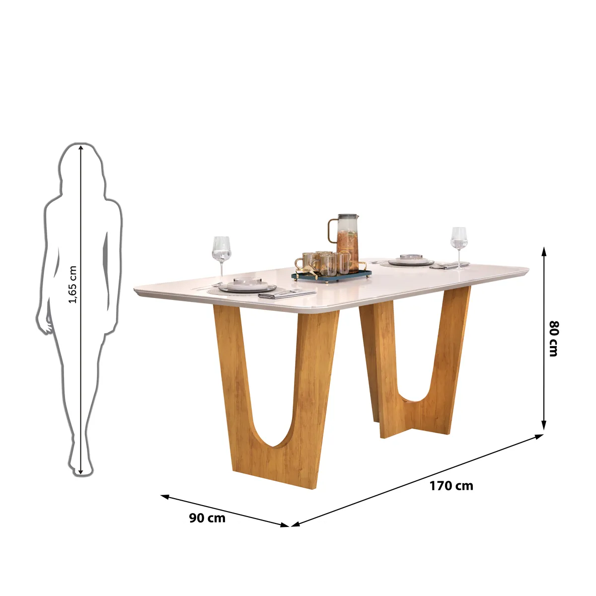 JUEGO COMEDOR ALTAVISION NALA 6 SILLAS BLANCO - 8
