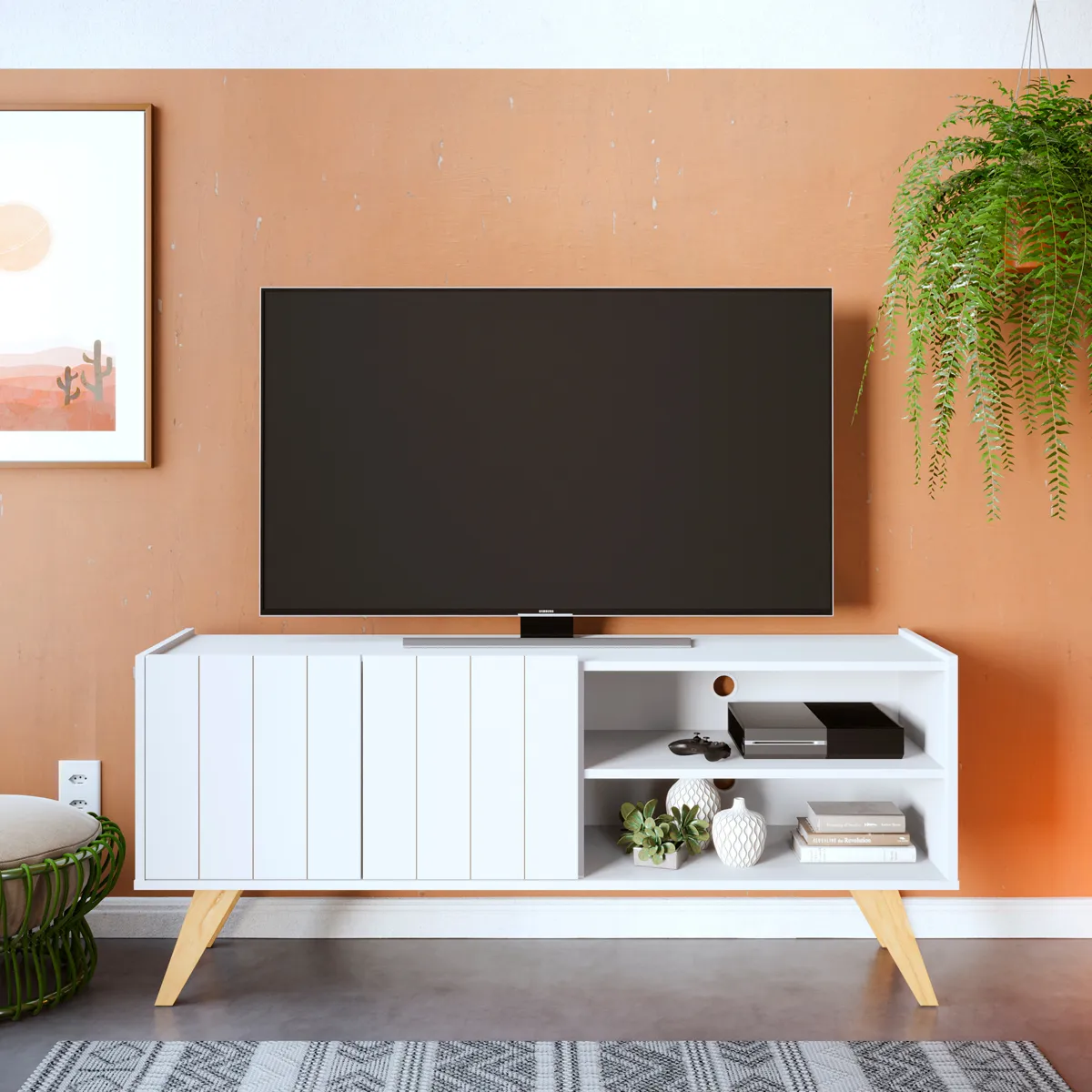RACK TV ALTAVISION SPACE BLANCO 50" - 8