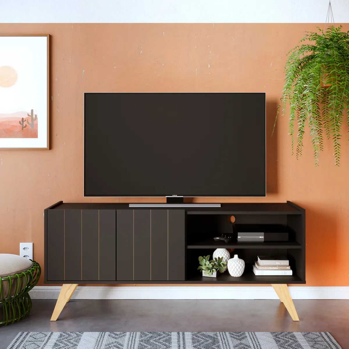 RACK TV ALTAVISION SPACE NEGRO 50" - 8