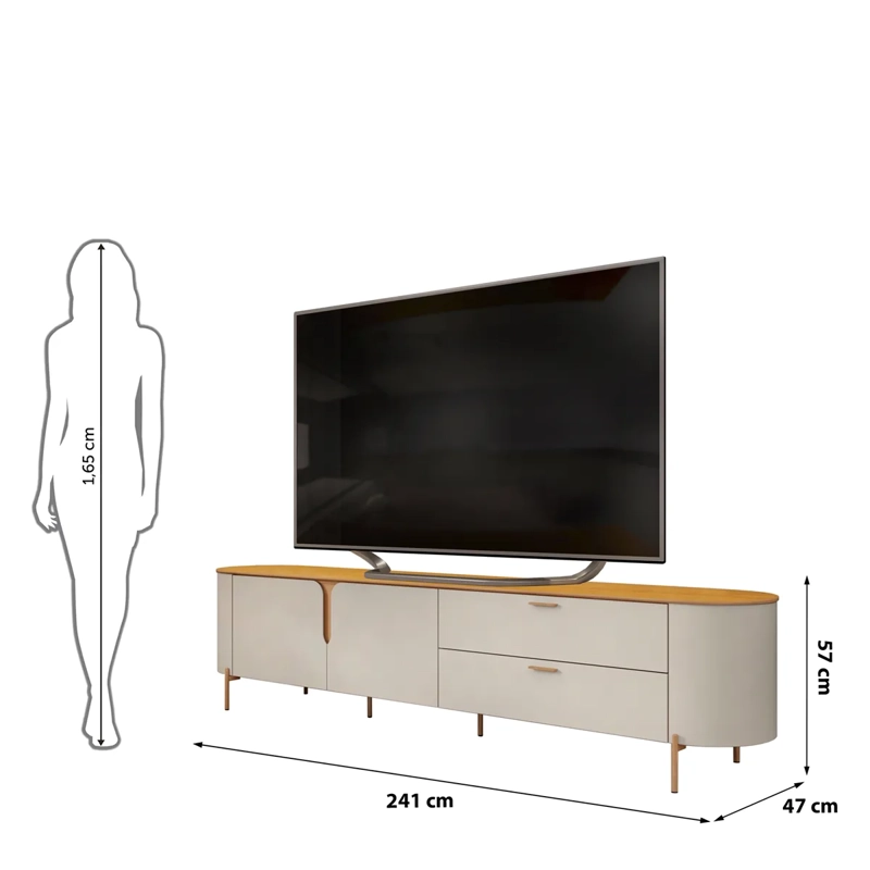 RACK DI PORETTI DESIGN CELINE 70" 2C 2P CAFÉ - 3