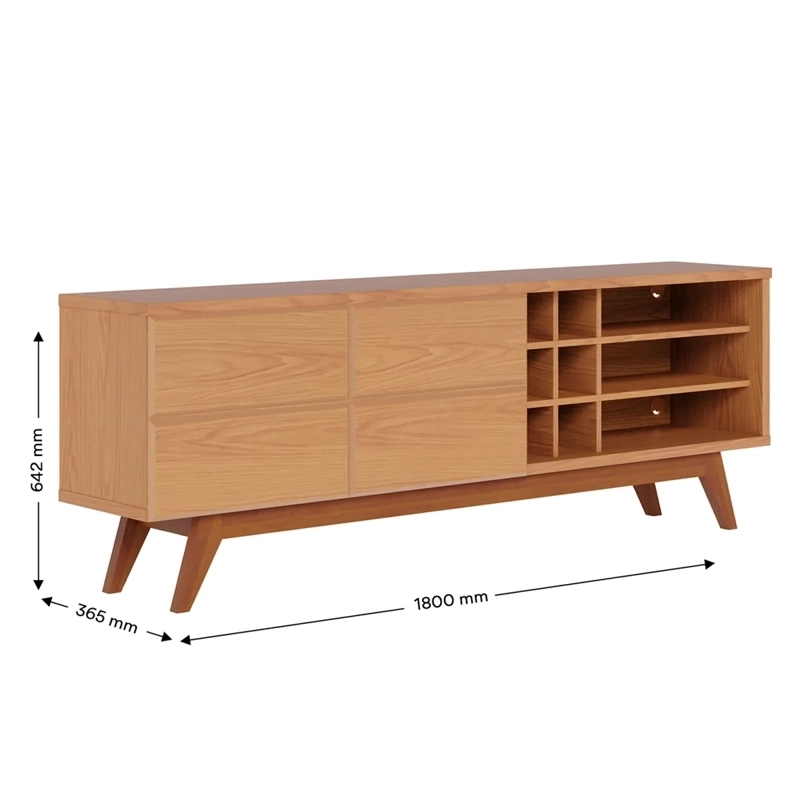 RACK DI PORETTI DESIGN NORONHA 2P CAFÉ 75" - 5