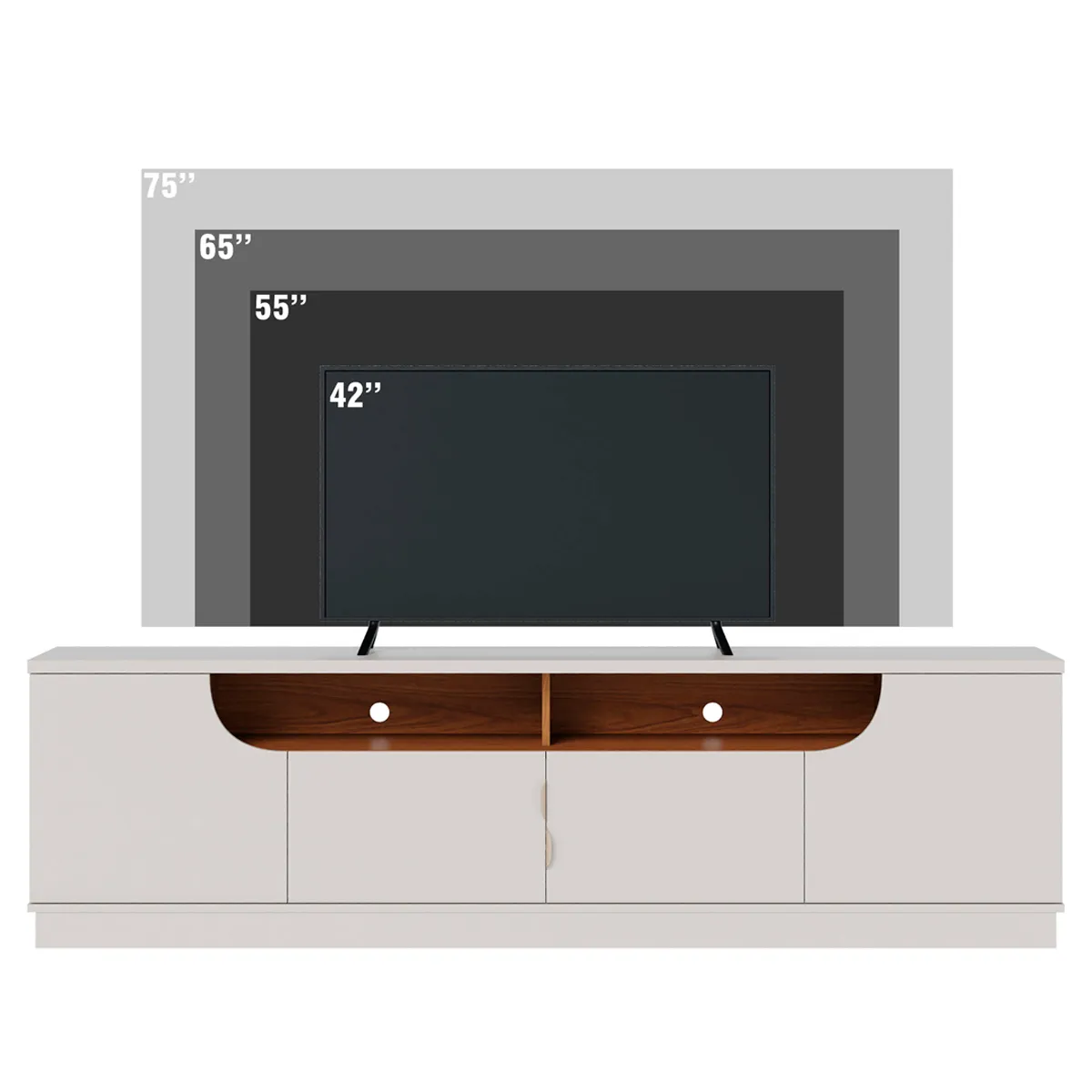 RACK DI PORETTI DESIGN SANTORINI 4P BLANCO 75" - 4