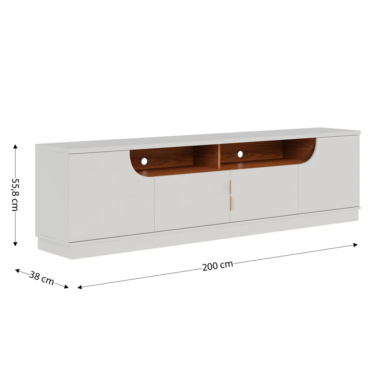 RACK DI PORETTI DESIGN SANTORINI 4P BLANCO 75" - 6