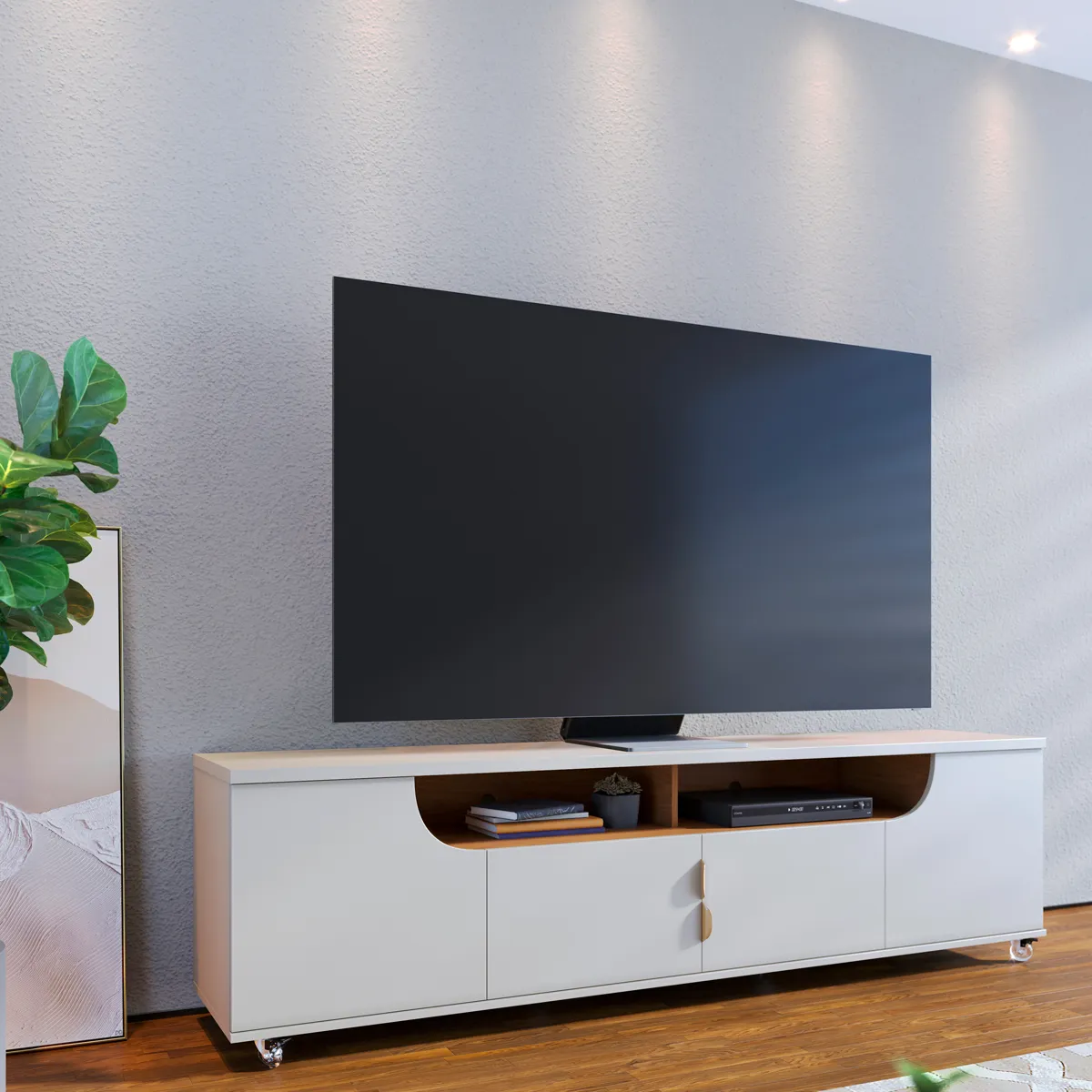RACK DI PORETTI DESIGN SANTORINI 4P BLANCO 75" - 7