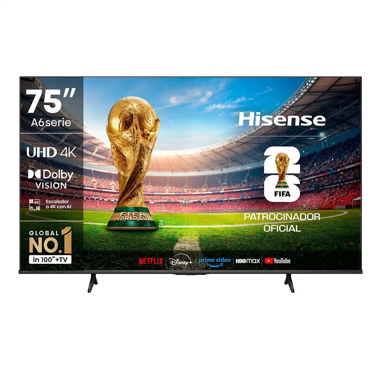 SMART TV HISENSE LED 4K UHD 75” 75A6NV - 2