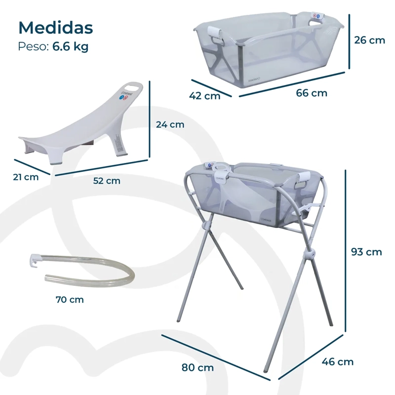 PACK BEBESIT BLANCO BAÑERA FLEXI PLEGABLE - 8