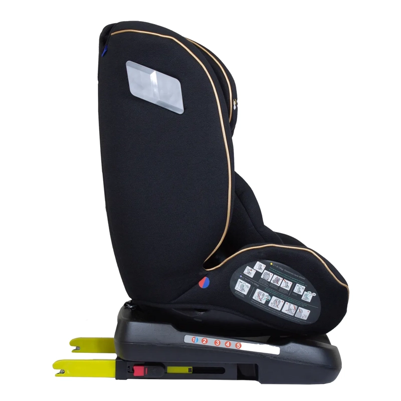 SILLA DE AUTO BEBE CONVERTIBLE SUPRA 360 ISOFIX NEGRA DORADA - 4