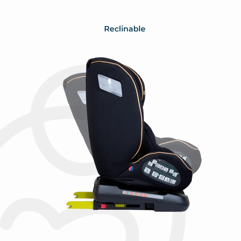 SILLA DE AUTO BEBE CONVERTIBLE SUPRA 360 ISOFIX NEGRA DORADA - 9