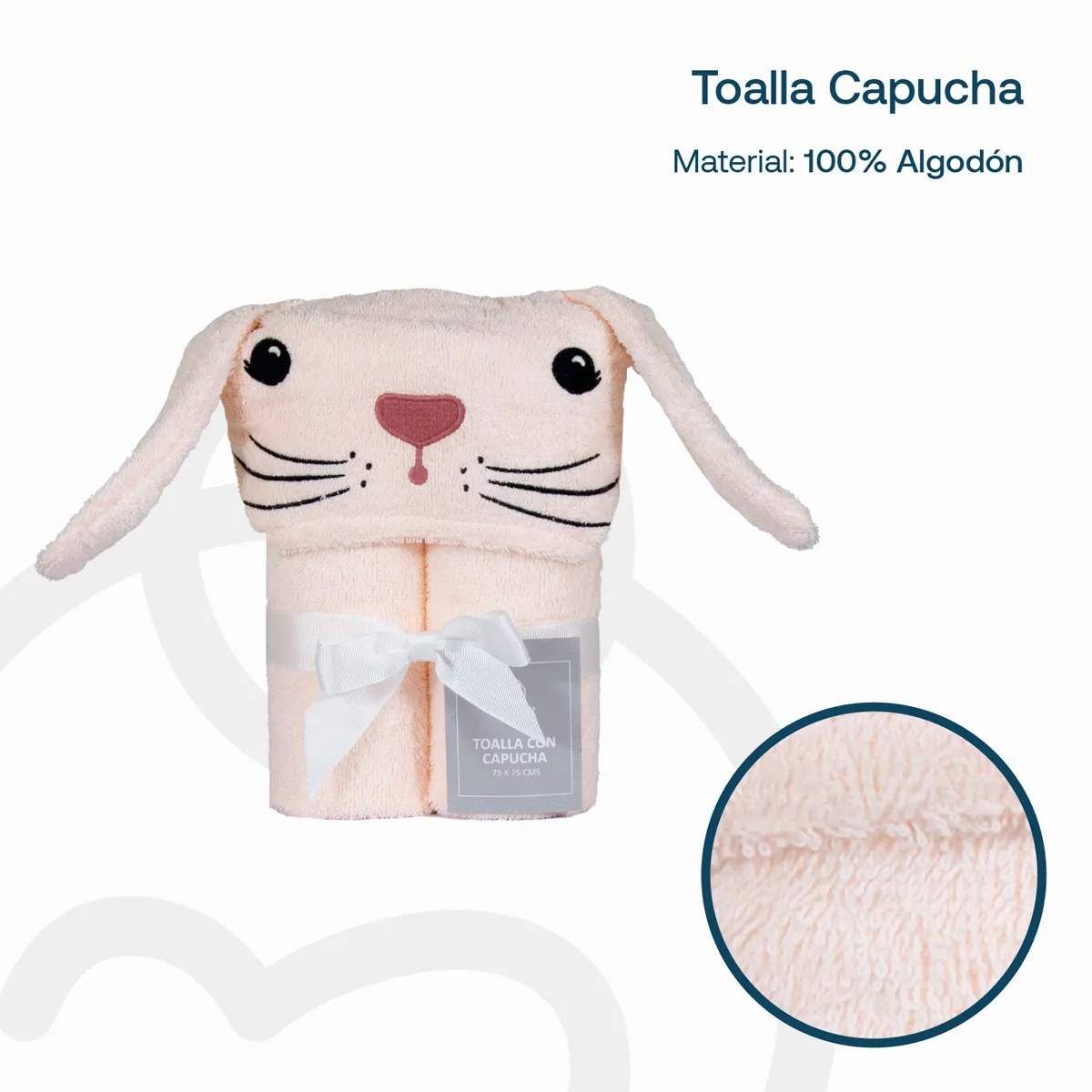 TOALLA CAPUCHA BEBESIT CONEJO - 5