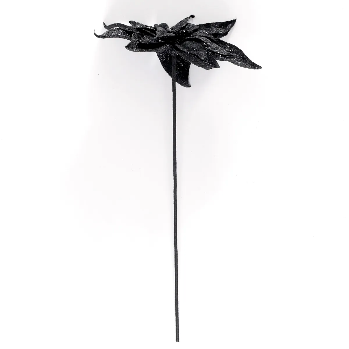 ADORNO NAVIDEÑO RIPLEY HOME POINSETIA NEGRO/GLITTER - 1