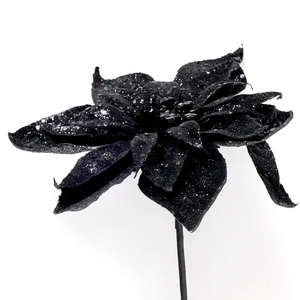 ADORNO NAVIDEÑO RIPLEY HOME POINSETIA NEGRO/GLITTER - 3