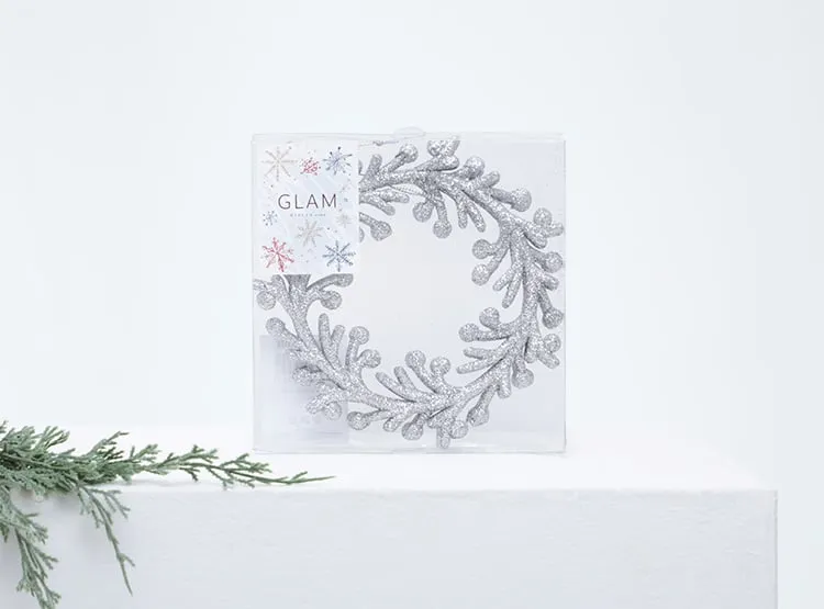 ADORNO NAVIDEÑO RIPLEY HOME SET X2 CORONA PLATEADA - 2