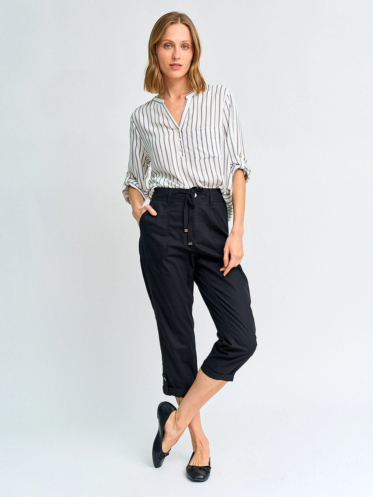 BLUSA MUJER AZIZ CUELLO MAO MANGA 3/4 ESTAMPADA - 4