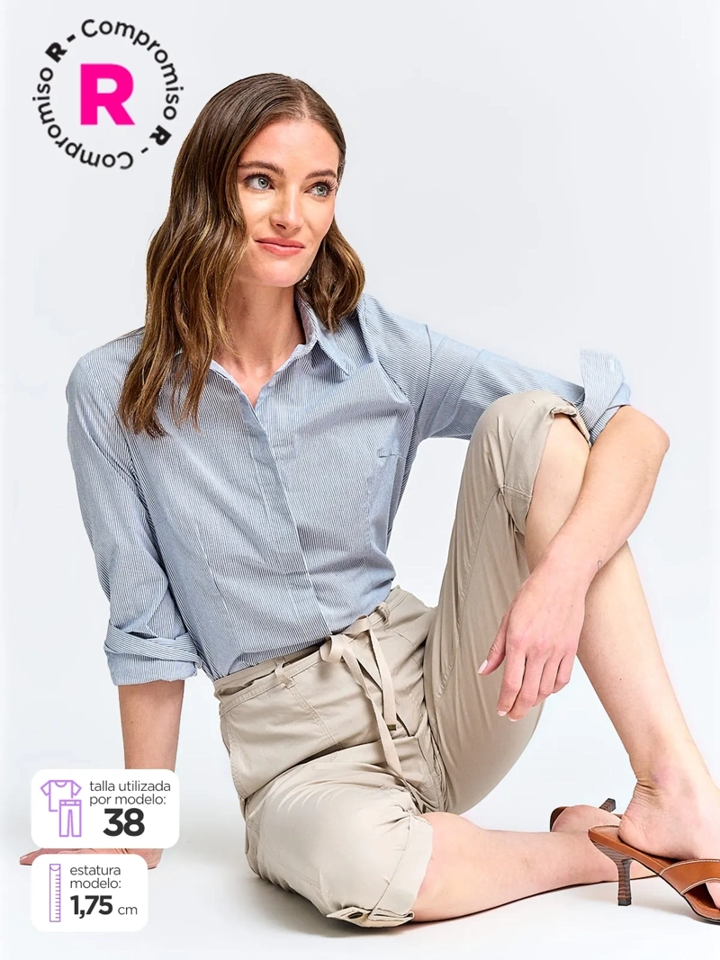 PANTALÓN MUJER AZIZ ALGODÓN CAPRI
