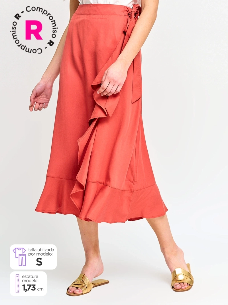 FALDA MUJER AZIZ LARGA DENIM - 1