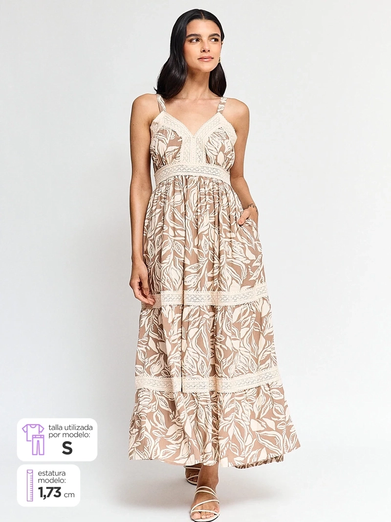 VESTIDO MUJER REGATTA LARGO PABILOS MACRAMÉ - 1