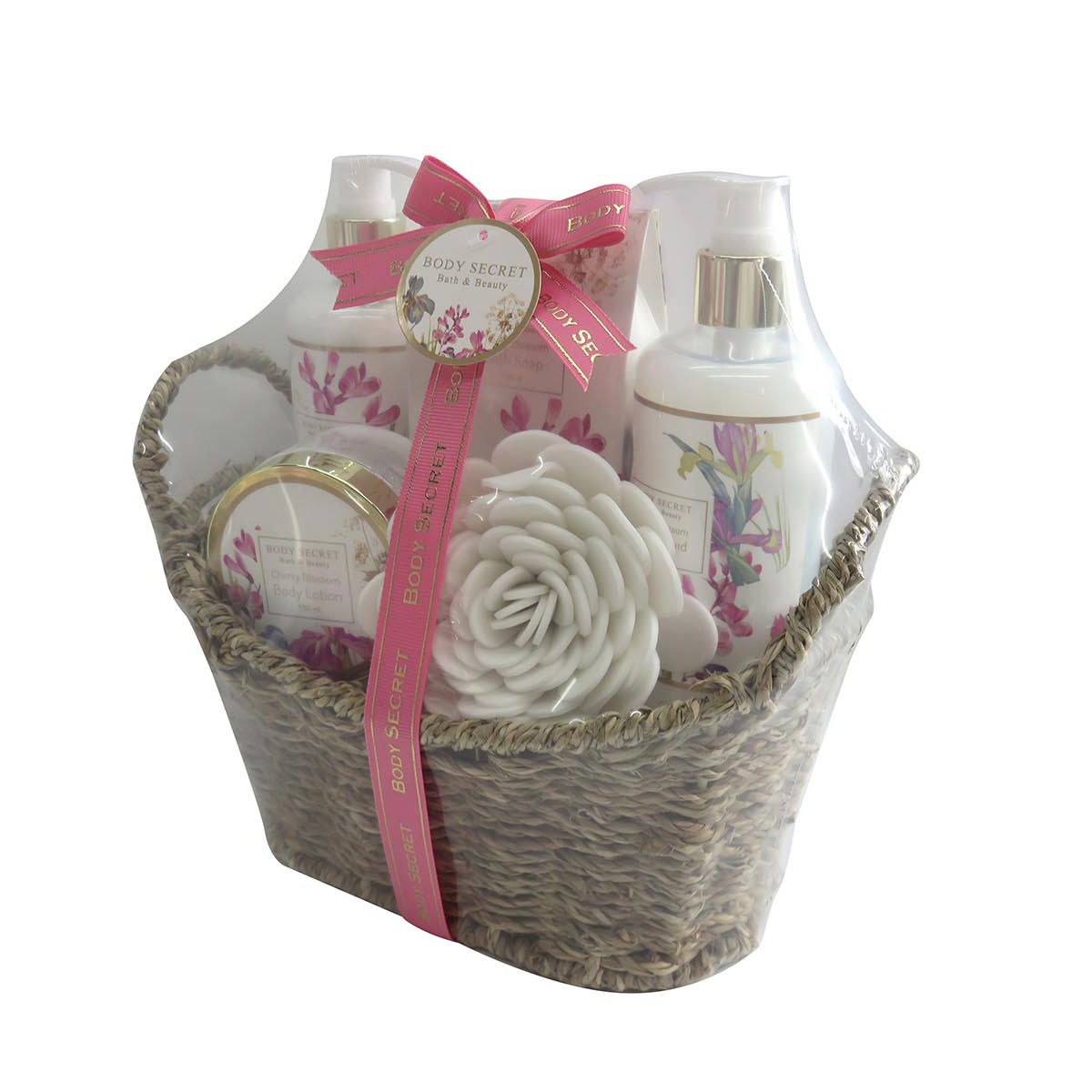 SET DE BAÑO BODY SECRET BATH SET BASKET FRESH ROSE - 2
