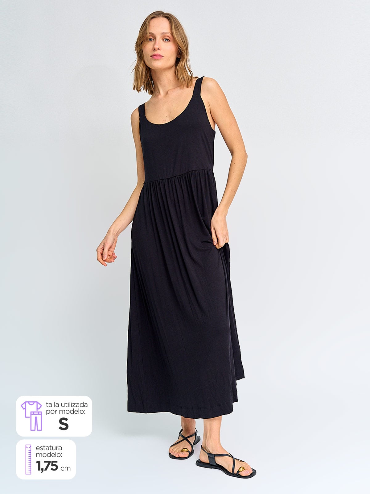 VESTIDO MUJER AZIZ LARGO ESTAMPADO - 1