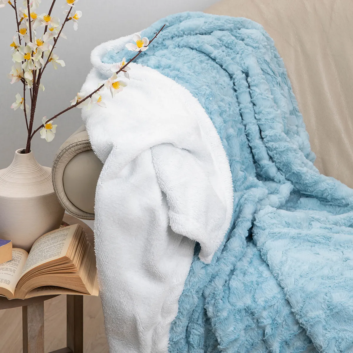 Daffy Bear Coperta per bambini, super morbida, pelosa, in pile Sherpa, 127 x 152 cm, idea regalo per ragazzi e ragazze