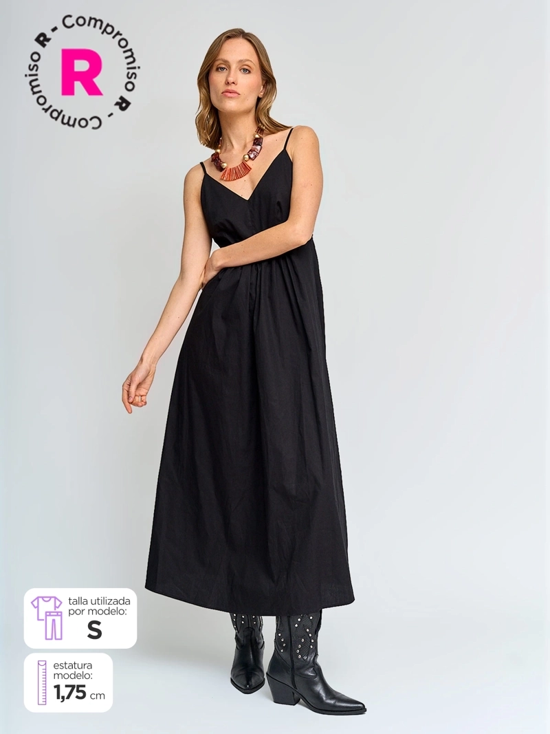 VESTIDO MUJER MARQUIS ALGODÓN LARGO - 1