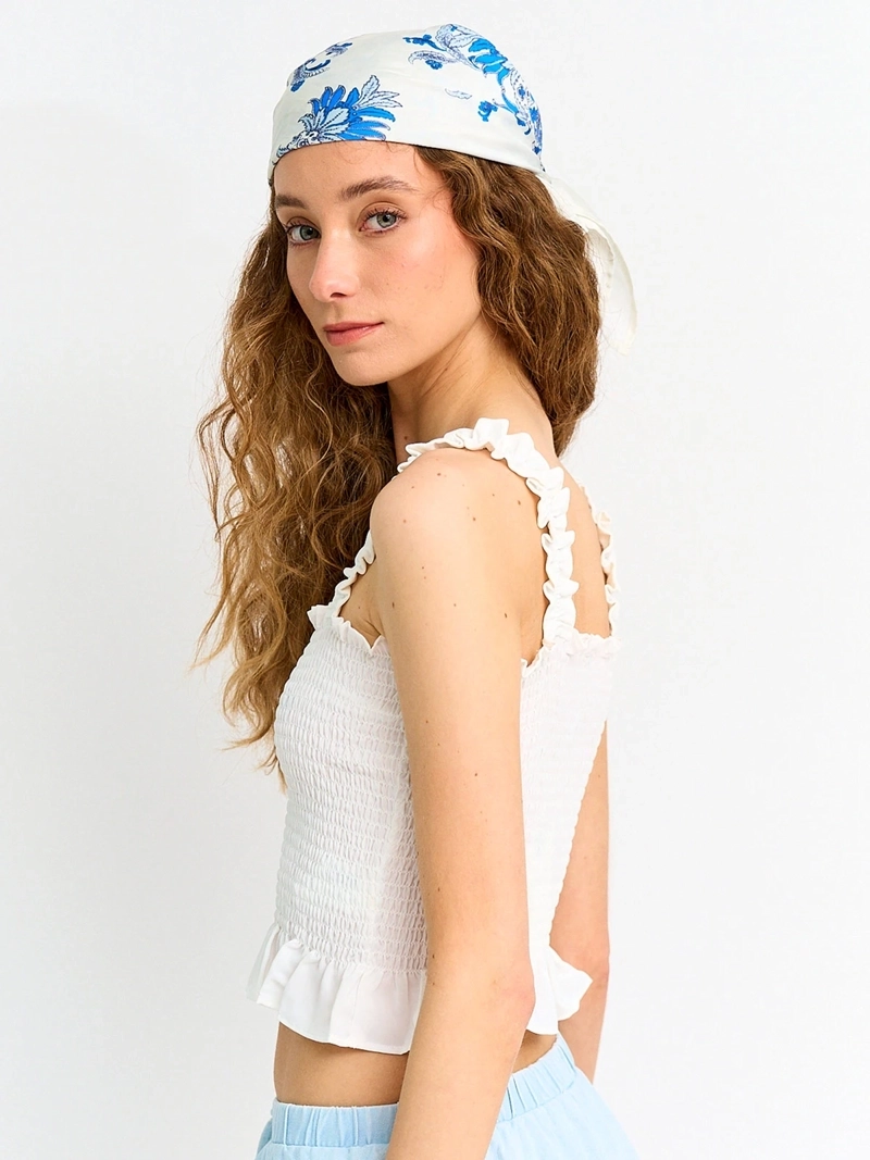 BLUSA MUJER INDEX SIN MANGAS PANAL FLORES - 2