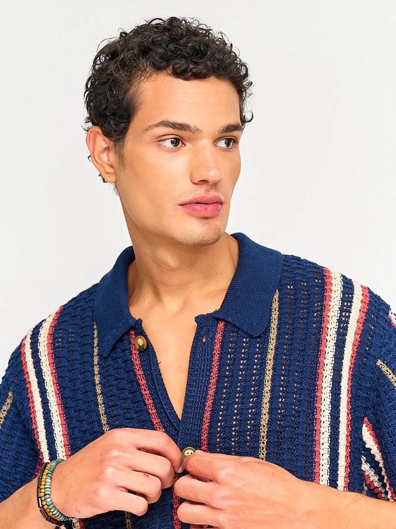 CAMISA HOMBRE AEROPOSTALE ALGODÓN MANGA CORTA TEJIDA - 3