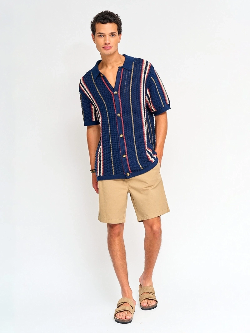 CAMISA HOMBRE AEROPOSTALE ALGODÓN MANGA CORTA TEJIDA - 4