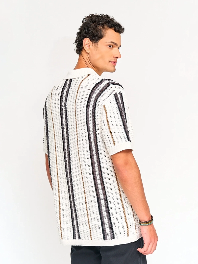 CAMISA HOMBRE AEROPOSTALE ALGODÓN MANGA CORTA TEJIDA - 2