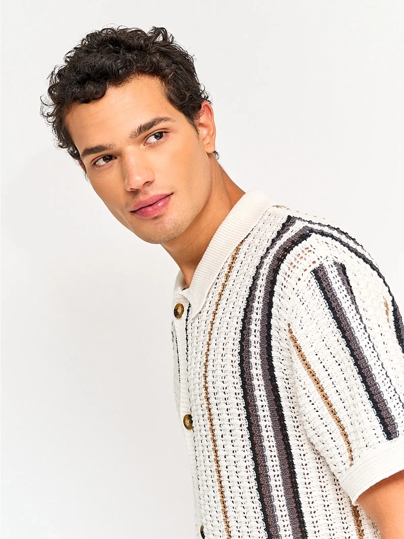 CAMISA HOMBRE AEROPOSTALE ALGODÓN MANGA CORTA TEJIDA - 3