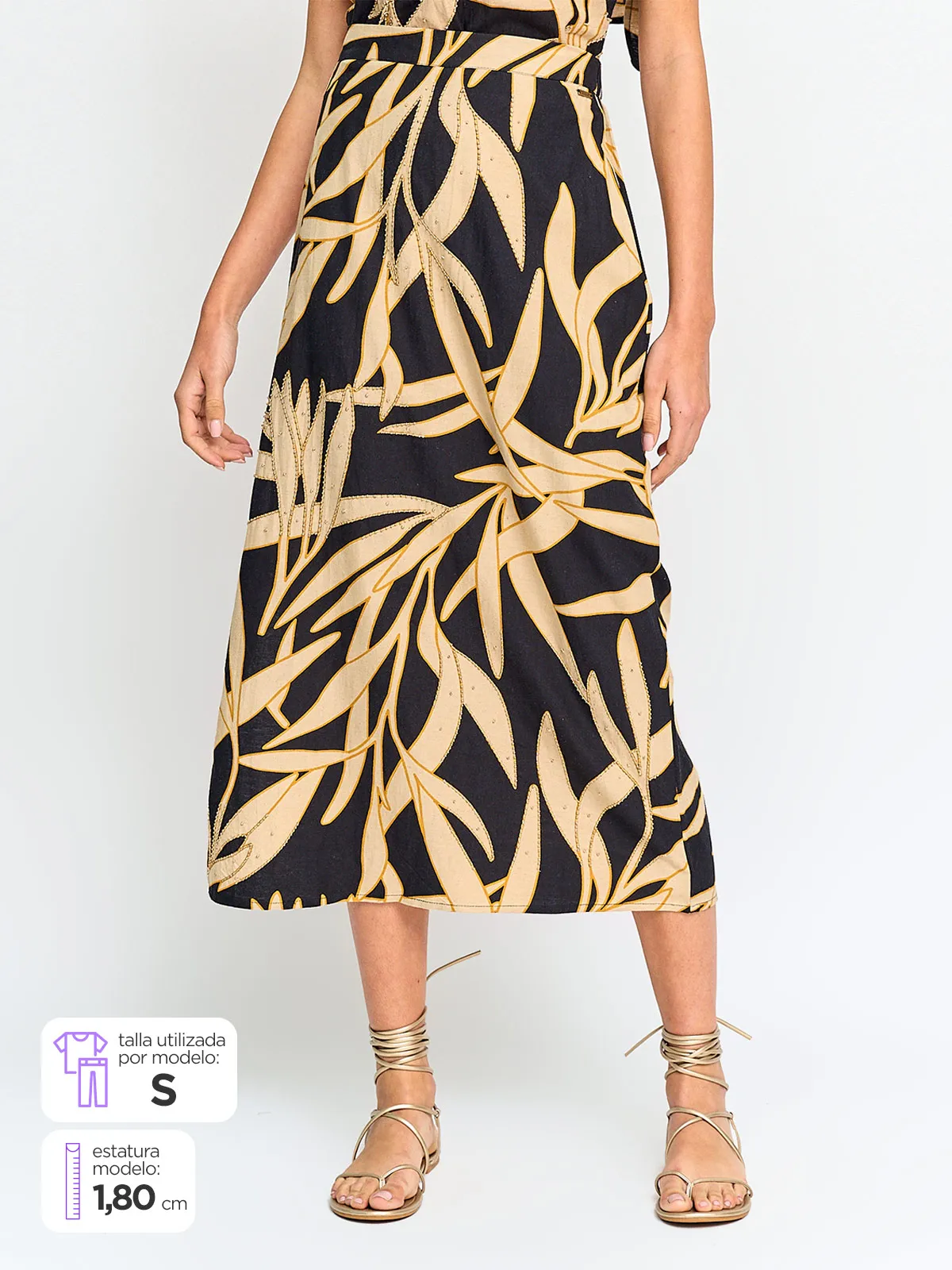 FALDA MUJER TATIENNE LARGA ESTAMPADA - 1