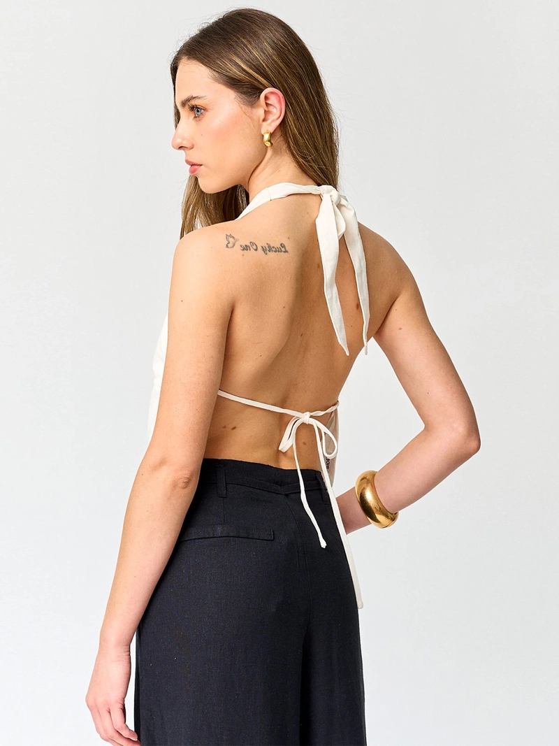 BLUSA MUJER INDEX LINO SIN MANGAS - 2
