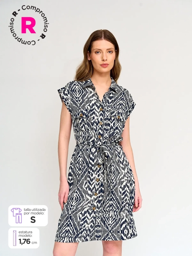 VESTIDO MUJER AZIZ ESTAMPADO - 1