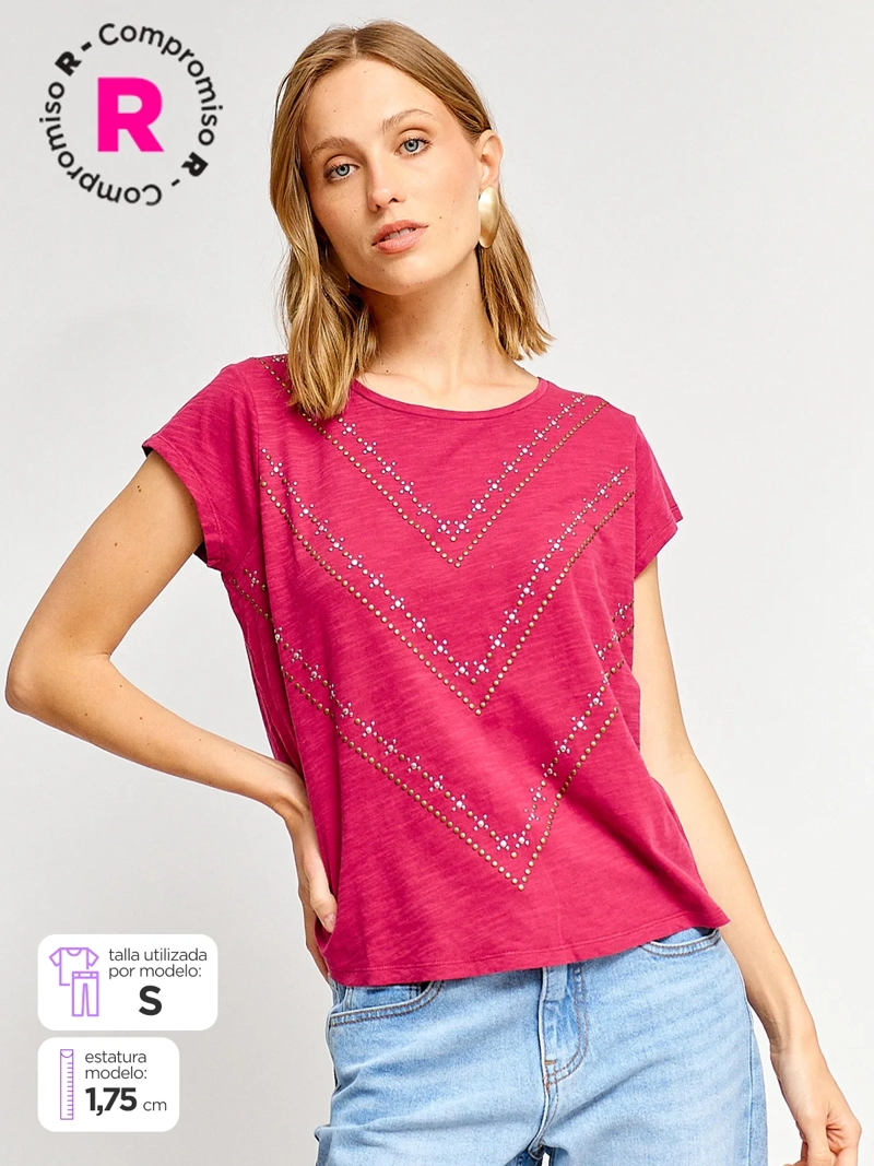 POLERA MUJER TATIENNE ALGODÓN MANGA CORTA - 1