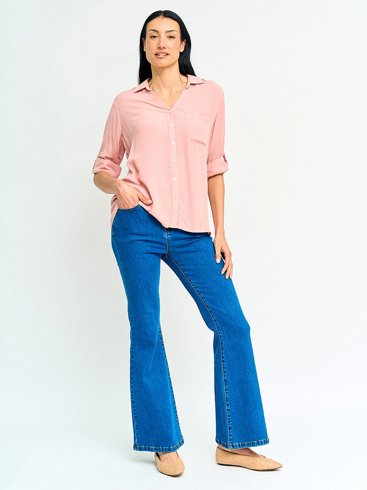 BLUSA MUJER AZIZ MANGA 3/4 ESTAMPADA - 4