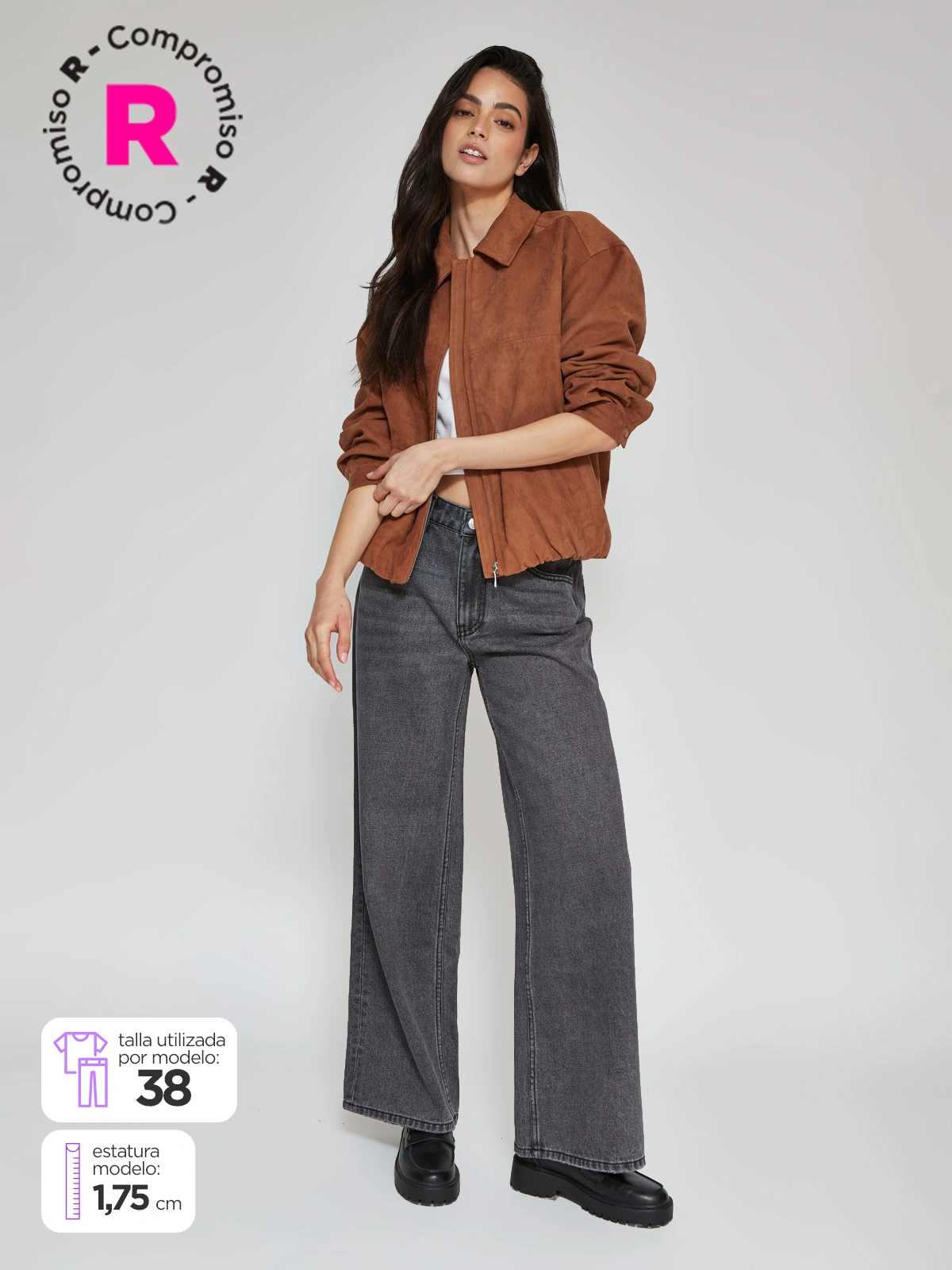 JEANS MUJER BARBADOS WIDELEG ALGODÓN  - 1