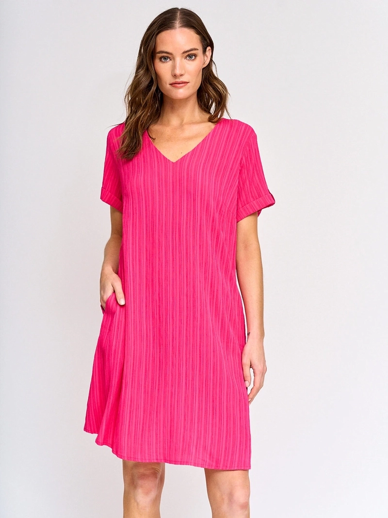 VESTIDO MUJER CACHAREL CORTO TEXTURA - 2