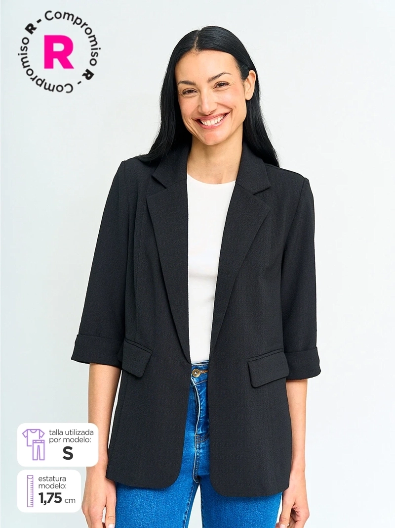 BLAZER MUJER CACHAREL TEXTURADO - 1