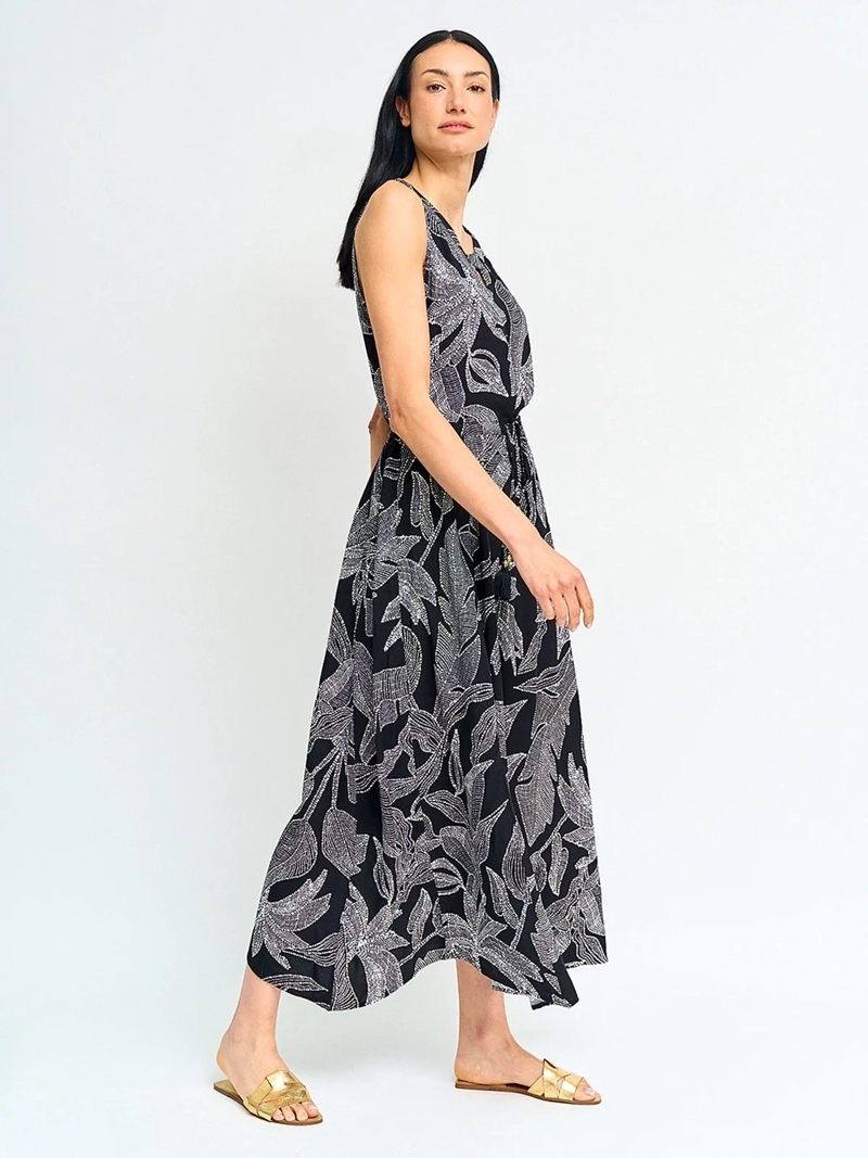 VESTIDO MUJER AZIZ LARGO ESTAMPADO - 2
