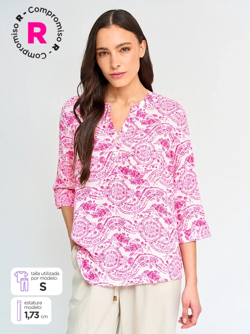 BLUSA MUJER AZIZ ESTAMPADA - 1
