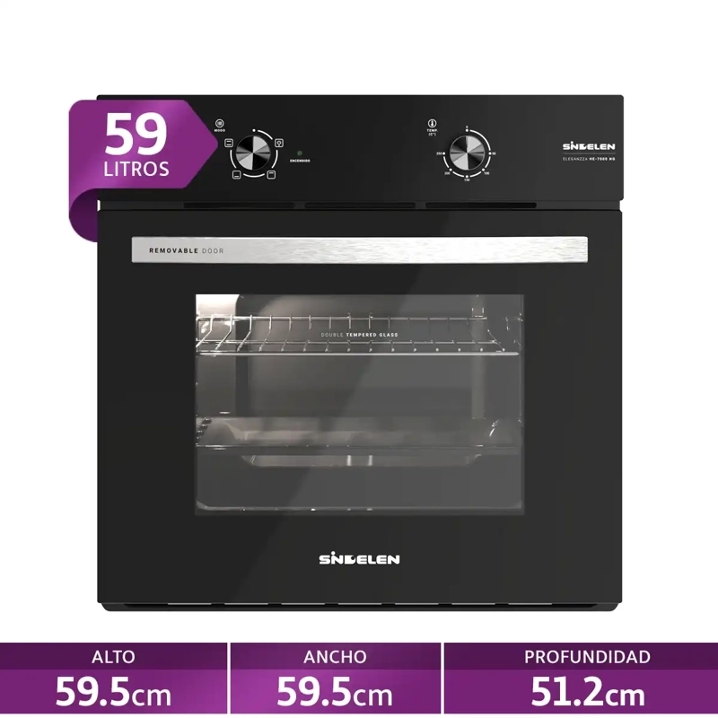 HORNO ELÉCTRICO SINDELEN EMPOTRABLE 59 LT HE-7000 NG