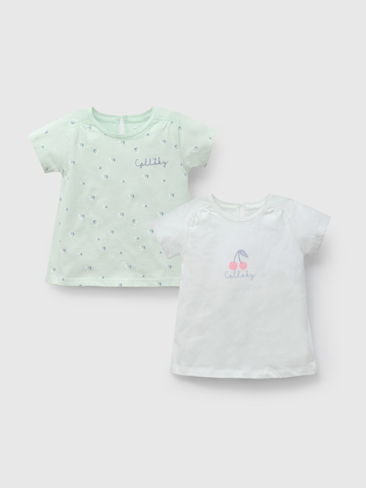 PACK X2 POLERA MANGA CORTA NIÑA COLLOKY - 1