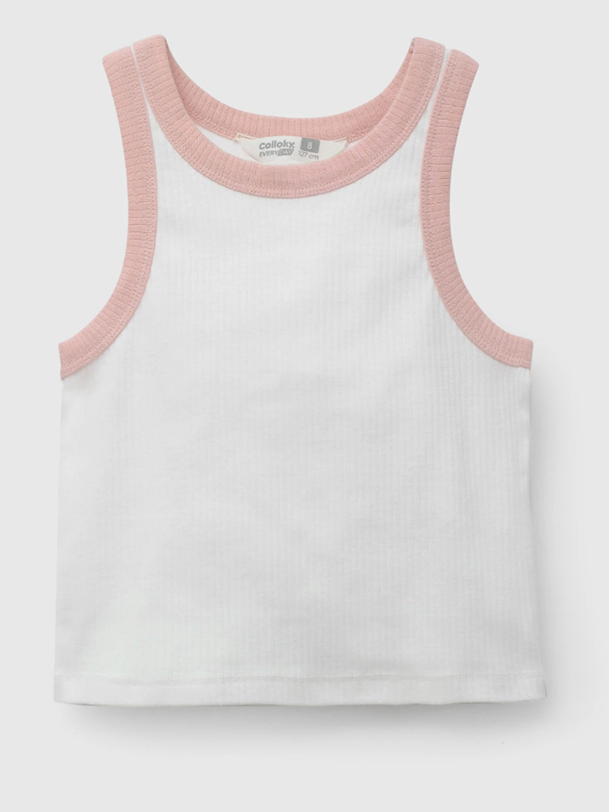 POLERA SIN MANGAS NIÑA COLLOKY RIB - 1